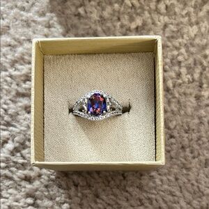 Mystic topaz 925 sterling silver ring